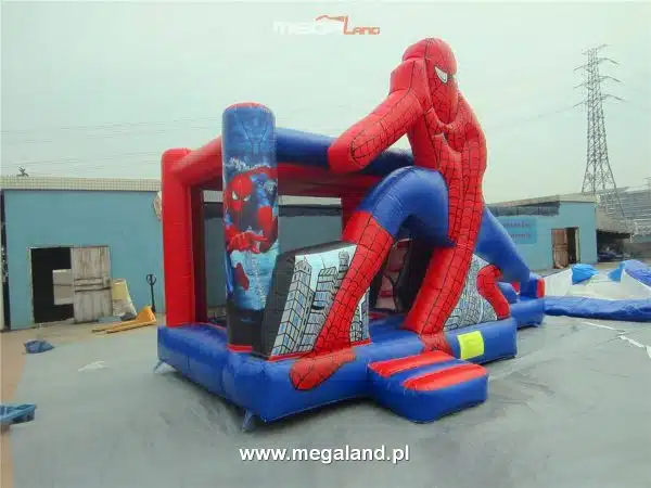 Dmuchany zamek Spider-Man dla dzieci.